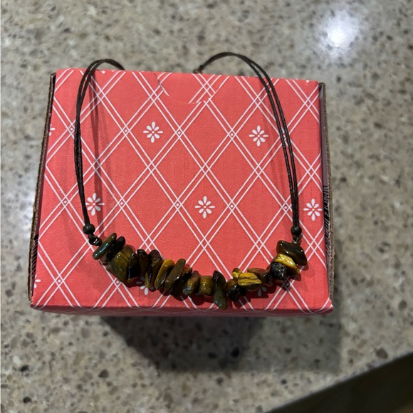 Baer SF Tiger’s Eye Leather Necklace - Picture 3 of 6